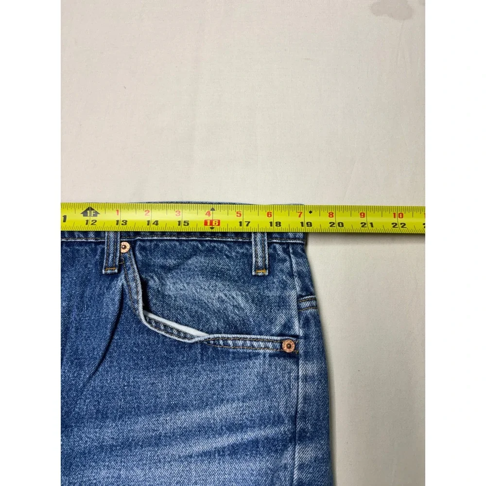 Vintage 90s Levis 505 Orange Tab Jeans Mens 38x30 Made in USA Distressed Paint
